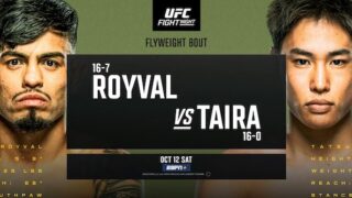 Watch UFC Fight Night: Royval vs. Taira Fighter 10/12/24 12th October 2024