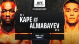 Watch UFC Fight Night Vegas 103: Kape vs Almabayev 3/1/25 1st March 2025 Live Online